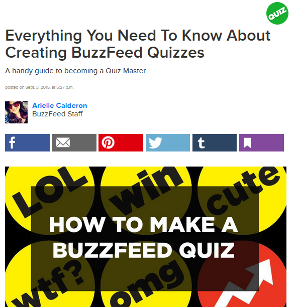 Buzzfeed quiz